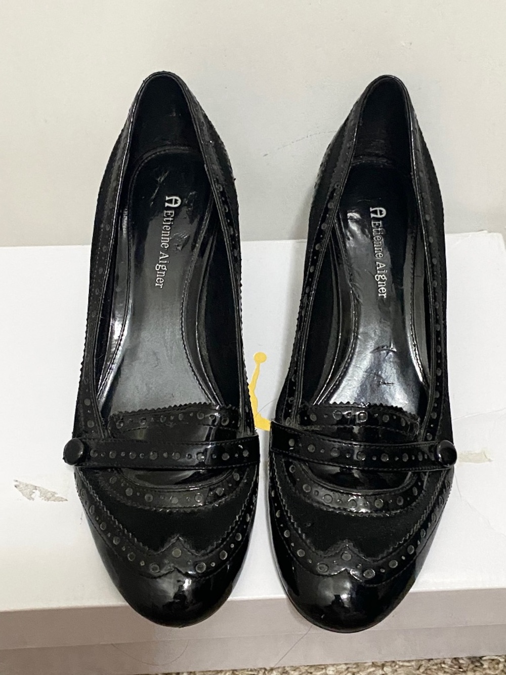 Etienne Aigner Size 8  Women’s Black Kitten Heels